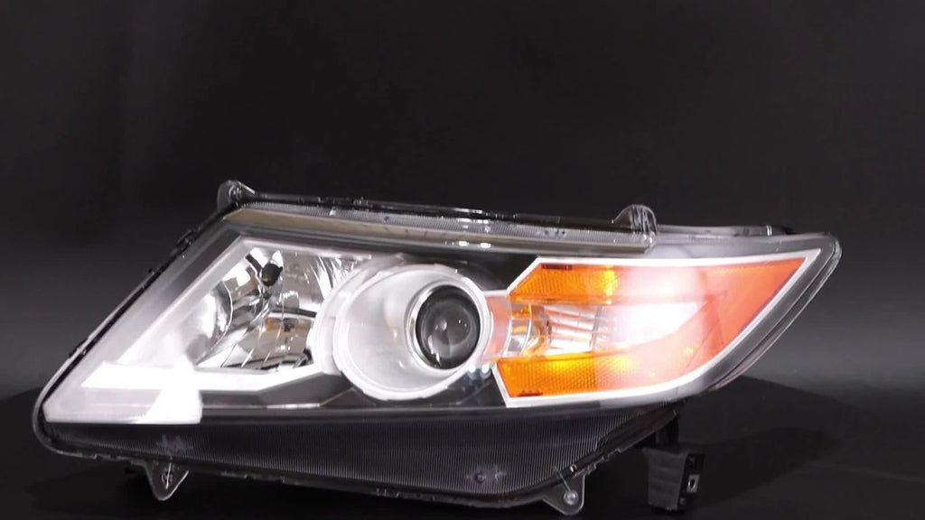 Left HID Headlight for Honda Odyssey (2014–2017) Projector Black Trim