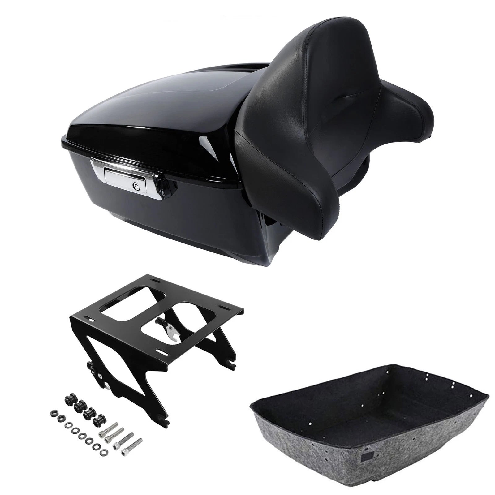 King Trunk Backrest Mount Rack for Harley Street Bob FXBBS FLDE (2018–2026)