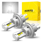 2X H4 9003 LED Headlight Bulbs for Cars (6000K Xenon White)