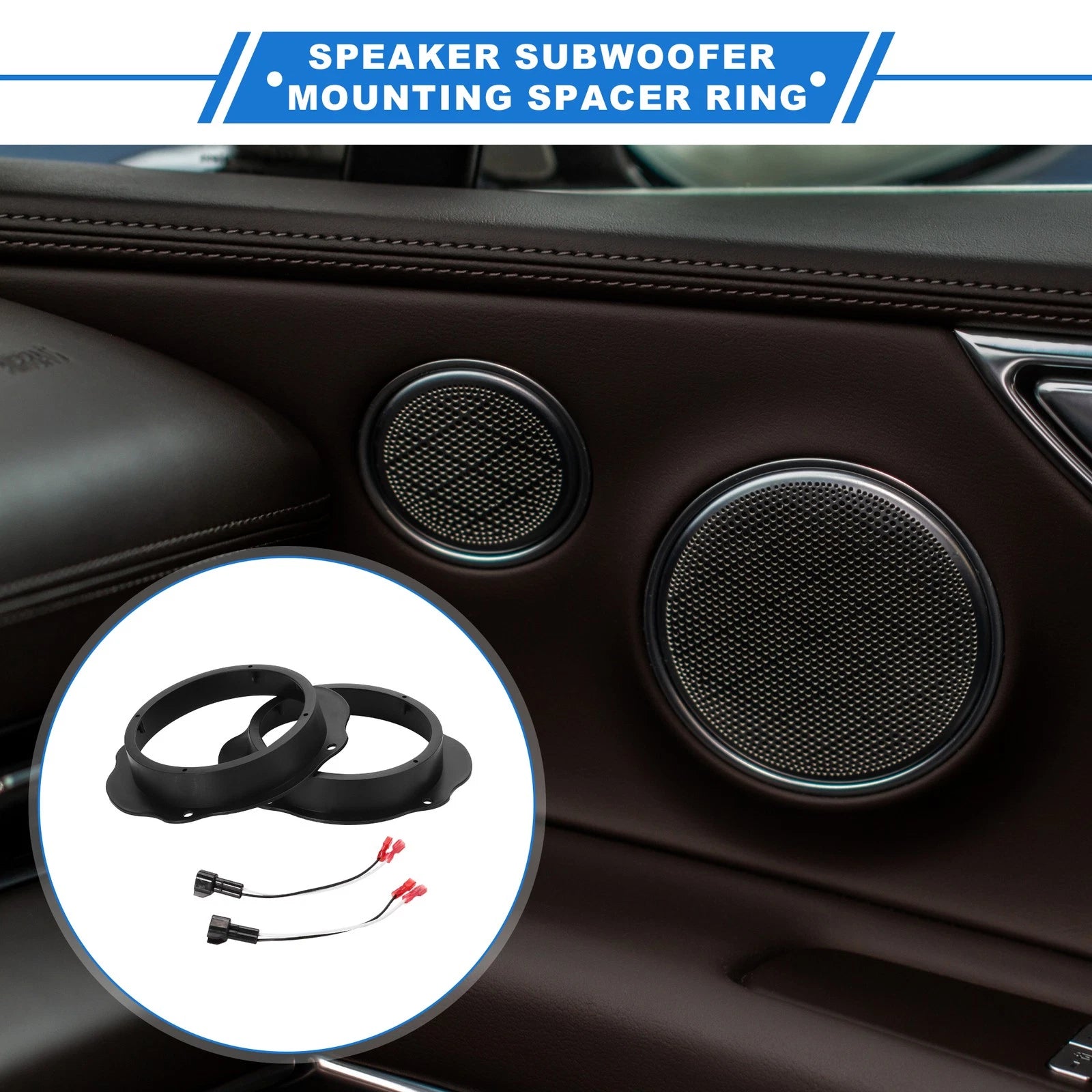 Set of 2 Speaker Spacer Rings for Ford Explorer (6.5")