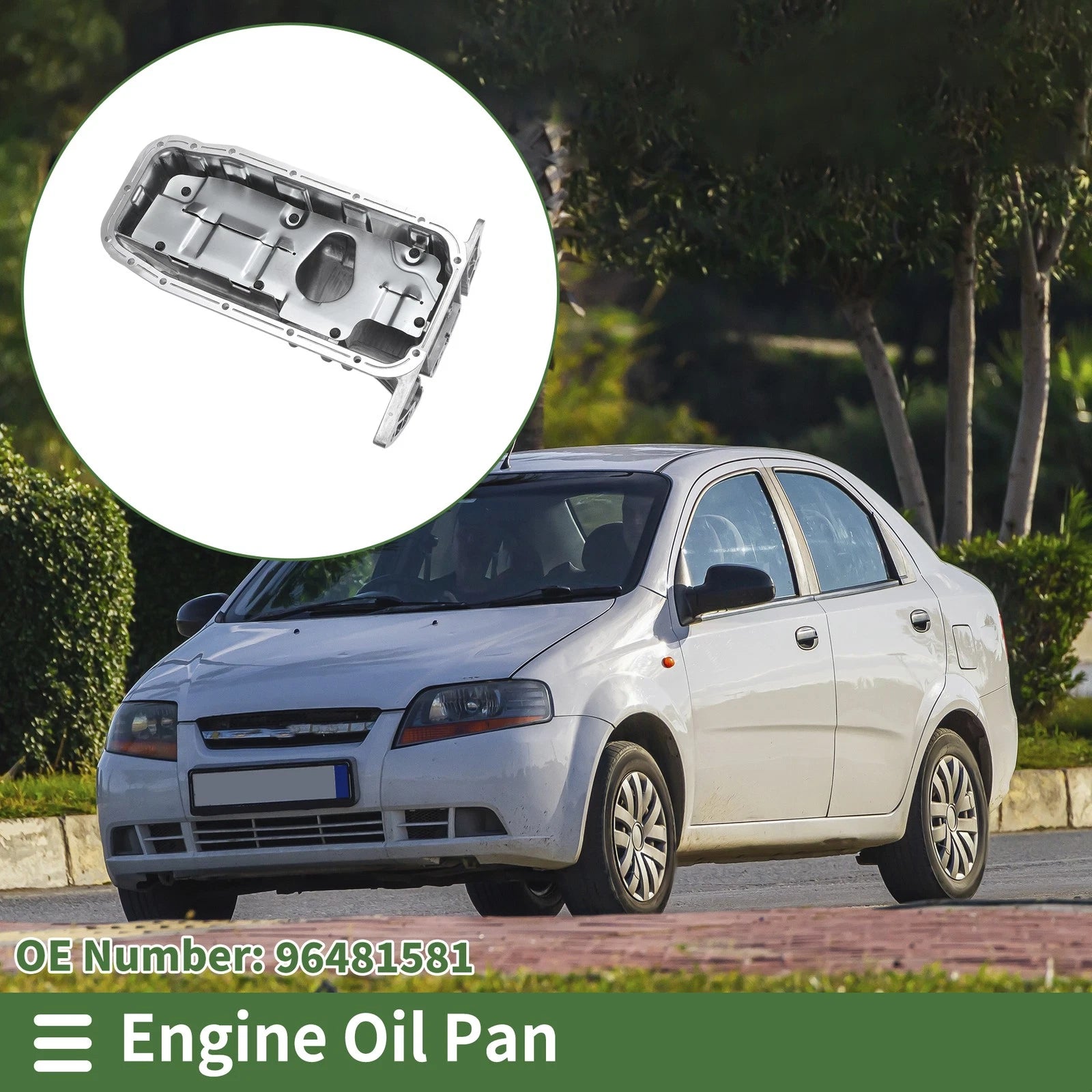 1 Pc Engine Oil Pan for Chevrolet Aveo (2004–2008) No.96481581 Aluminum