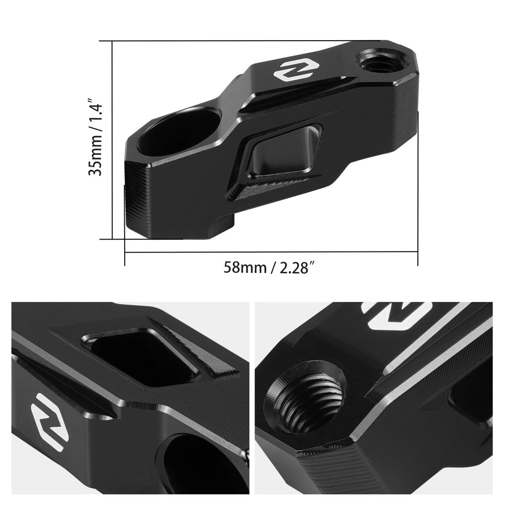 Set of 2 Rear View Mirror Mount Risers for BMW R1250GS (2019–2023)