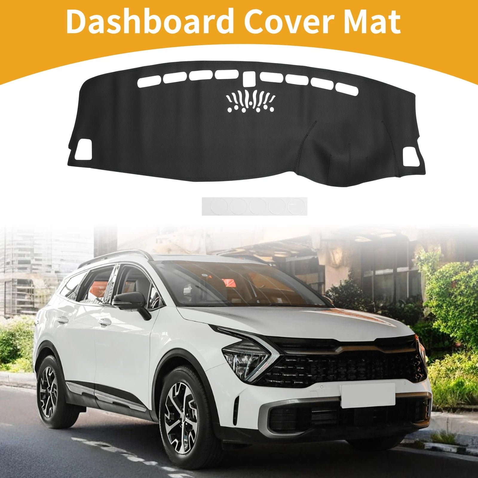 Dashboard Cover for Kia Sportage (2016–2017) Dash Mat Carpet Black Anti-Slip