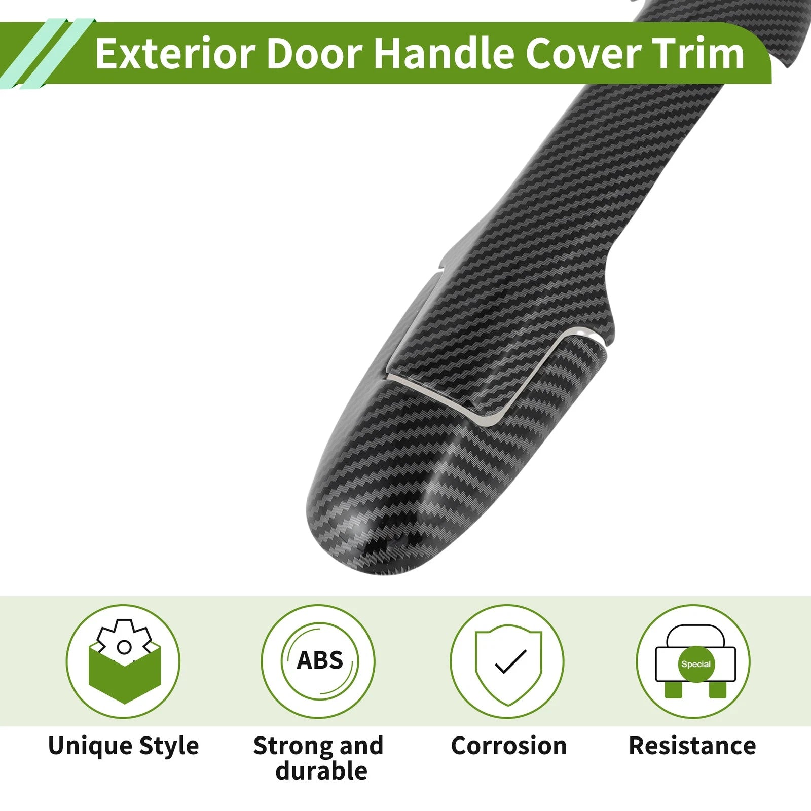 Exterior Handle Cover Trim for Honda Accord (2003–2007) Carbon Fiber Black