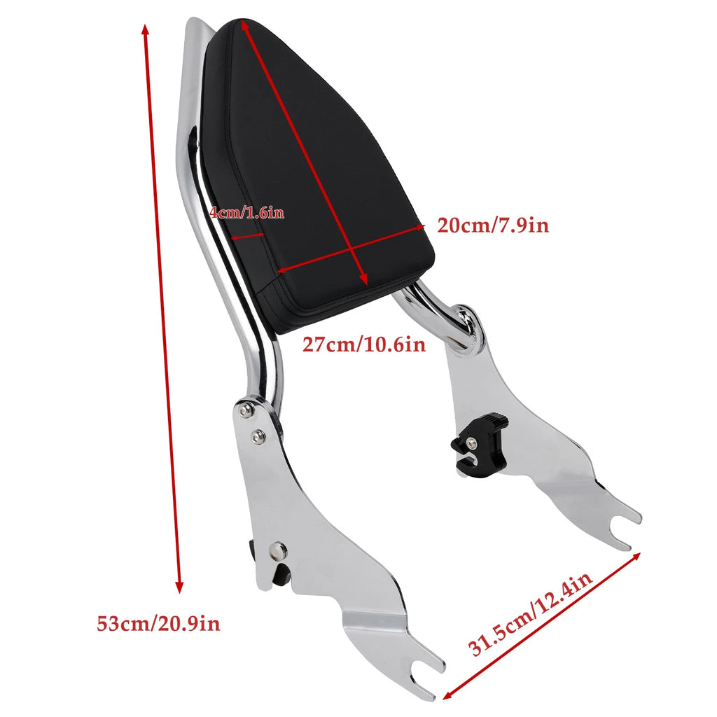 Passenger Sissy Bar Backrest for Road King, Street Glide (2009–2024)