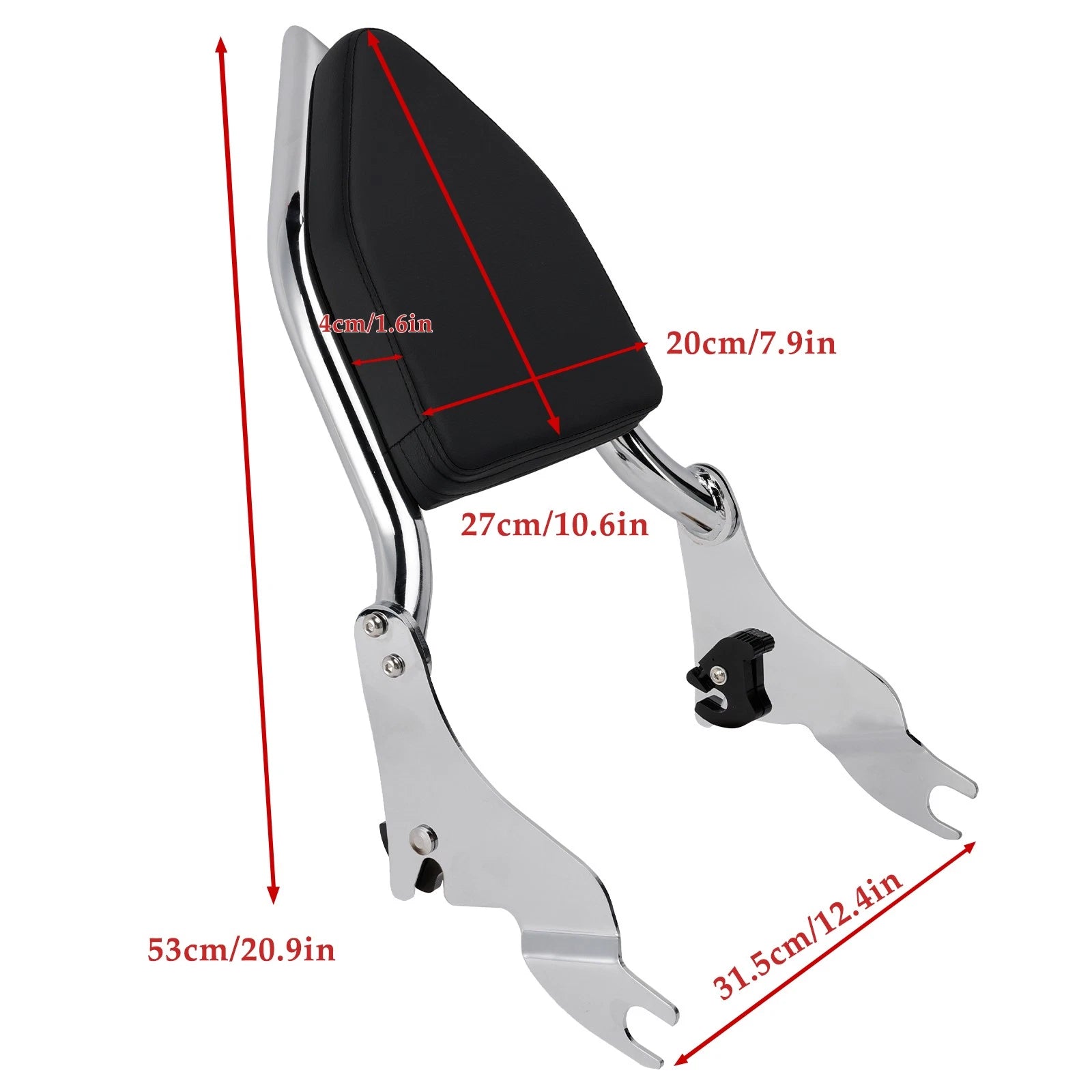 Passenger Sissy Bar Backrest for Road King, Street Glide (2009–2024)