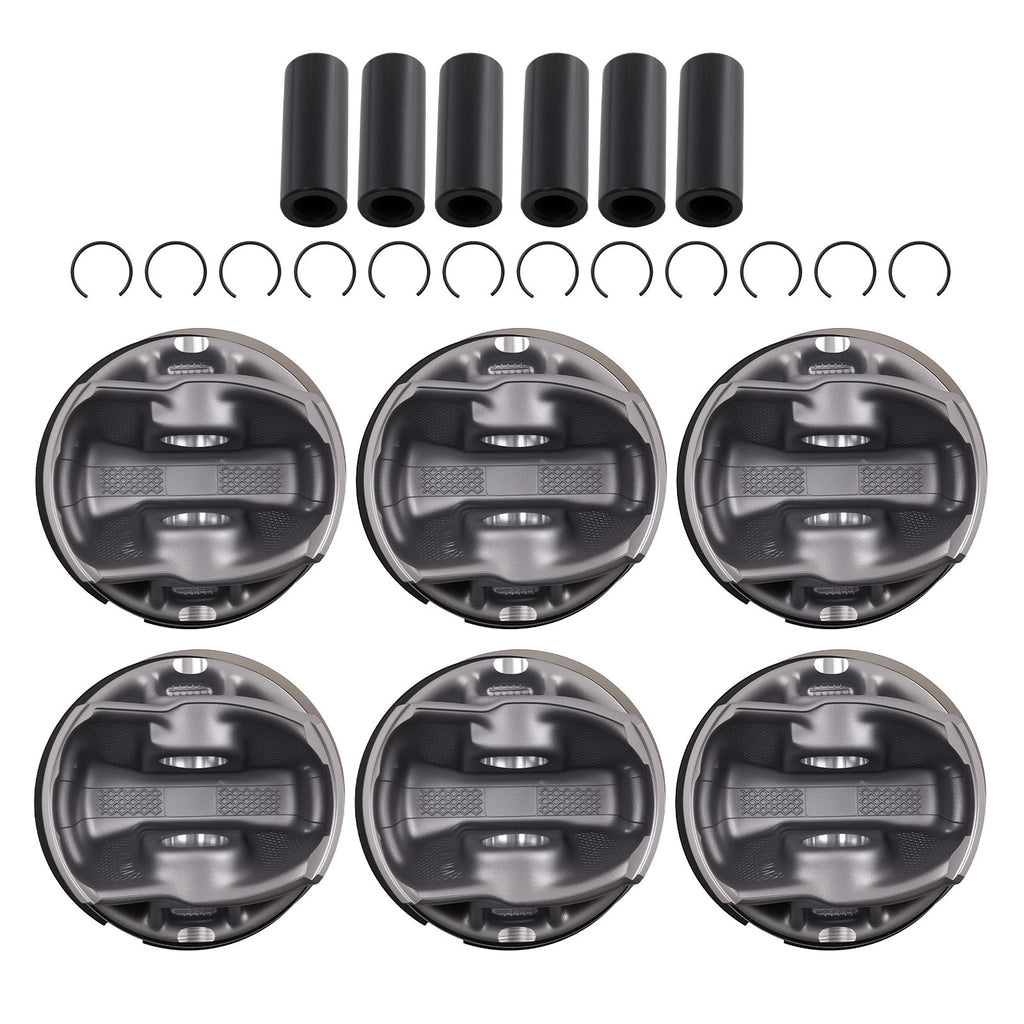 6x Pistons & Rings Set for VW Audi Porsche 3.0T V6 EA839 (2006–2021)