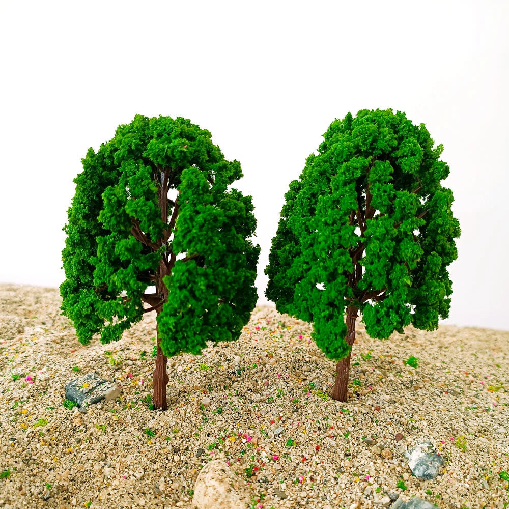 Set of 10 Model Trees for Train Railway Park Wargame Landscape