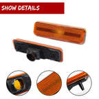 Set of 4 Amber Front + Red Lens Rear Side Marker Lights for Dodge Charger (1972–1974, 1984–1987)