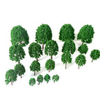 20pc Mixed Size Model Trees for Train Railroad Scenery (Scale)