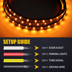 2X LED Running Board Light Strip for Universal Vehicles (70")