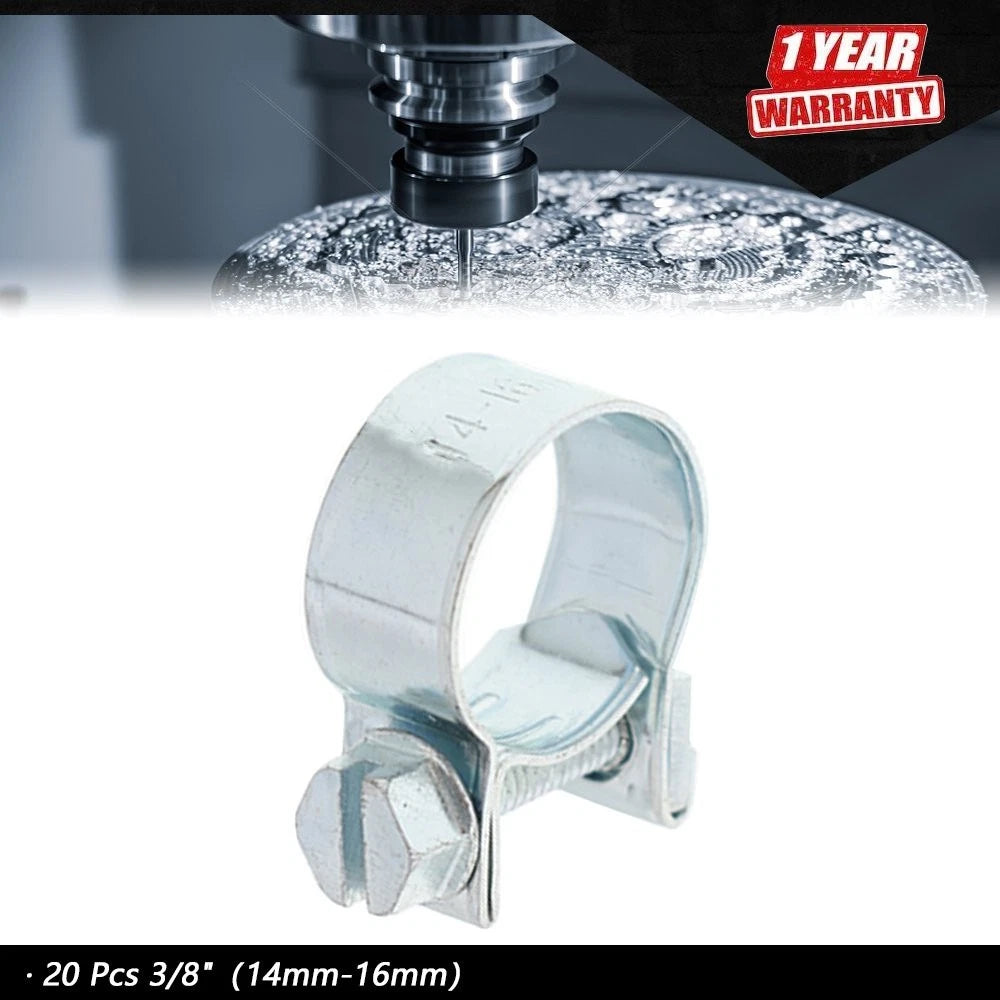 Set of 20 Fuel Injection Hose Clamps for Auto (Various Models)