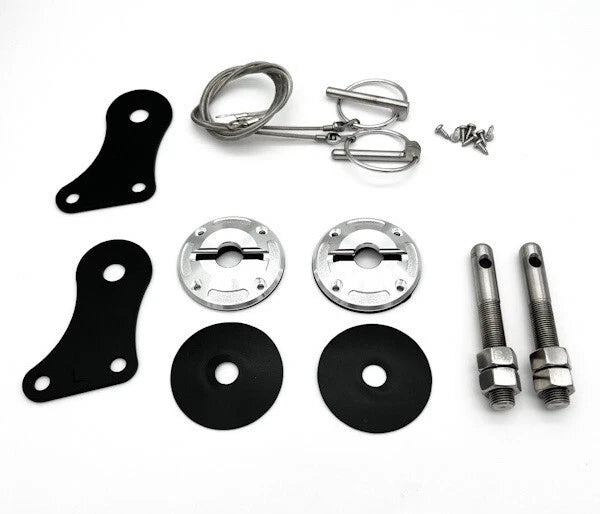 Hood Pin Set Billet Aluminum for 2005–2009 Ford Mustang