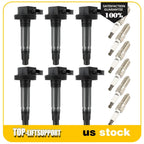 Set of 6 Ignition Coils and 6 Spark Plugs for Ford Edge (2016–2018)