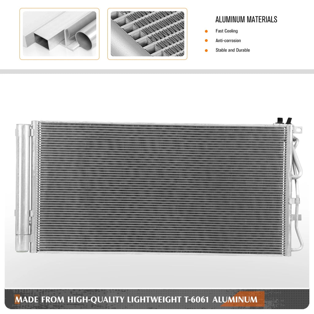 A/C Condenser for Genesis Coupe 3.8L (2010–2012) OE Style Aluminum Core