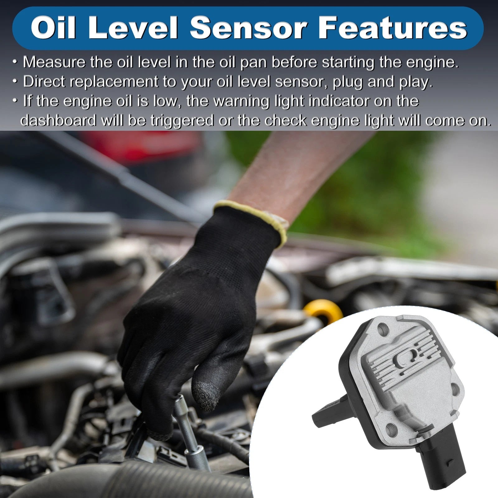 Engine Oil Level Sensor for Audi A3 Quattro (2006–2009) 1J0907660F