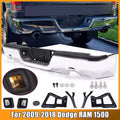 Chrome Rear Bumper for Dodge RAM 1500 (2009–2018) w/ Dual Exhaust