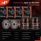 Set of 4 Engine Oil Filters for Jeep Grand Cherokee (2009–2010, 2014–2023)