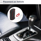 1 Pc Gear Shift Knob Cover for Nissan Tiida (2004–2012) Black Red Faux Leather