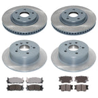 Set of 4 DuraGo Rotors & ADVICS Ceramic Brake Pads for Avalon Camry ES350 (2000–2023)