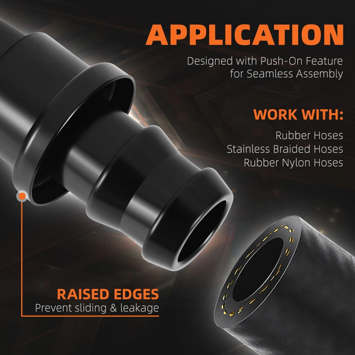 12AN to 3/4" Barb 45 Degree Push Lock Hose End Fitting (2000PSI)