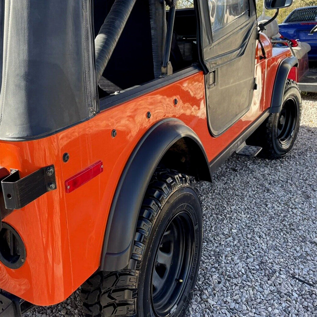 Set of 4 Black Fender Flares for Jeep CJ5/CJ7 (1955–1986)