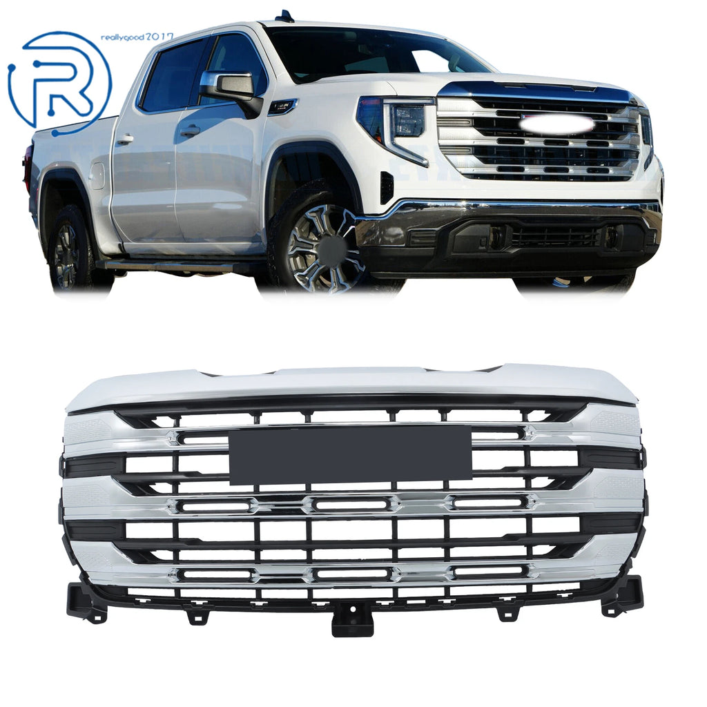 Chrome Front Upper Grille for GMC Sierra 1500 SLE (2022–2024)