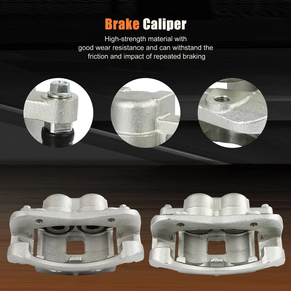 Front Pair Brake Calipers with Bracket for GMC Canyon Chevrolet Colorado (2004–2008)