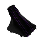 Automatic Shift Boot for Audi Q7 (2007–2015) Carbon Fiber Purple Stitch