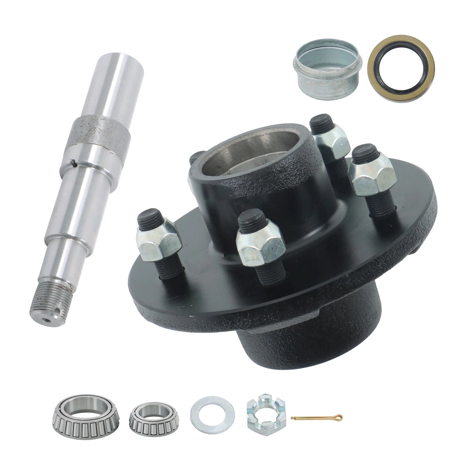 Trailer Hub with Bearing Kit for 84 Spindle (5-4.5" Bolt Circle)