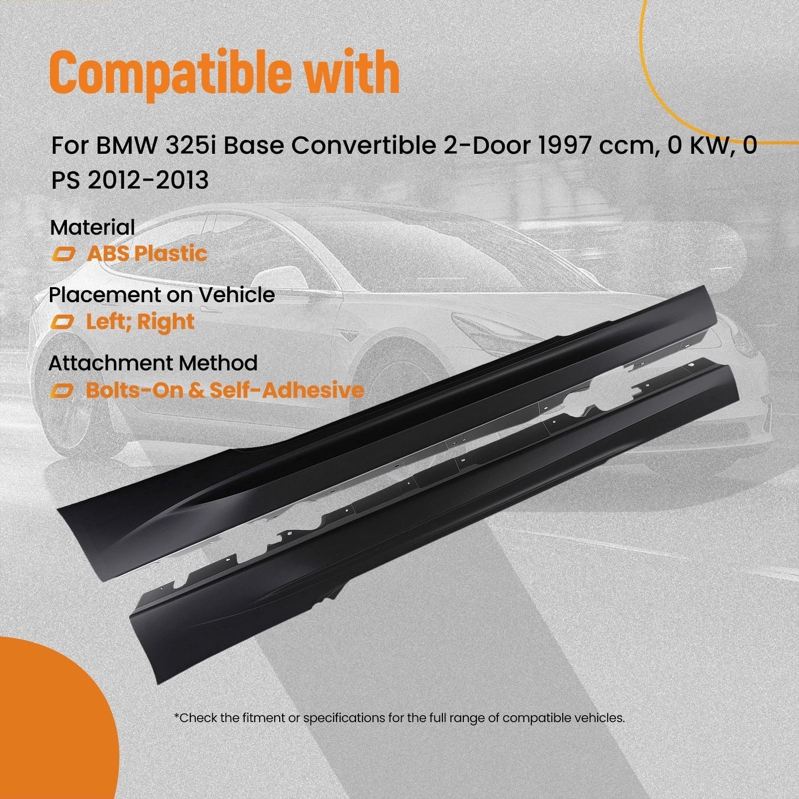 Side Skirt Extensions for BMW 3 Series E92 E93 (2007-2013) M3 Style