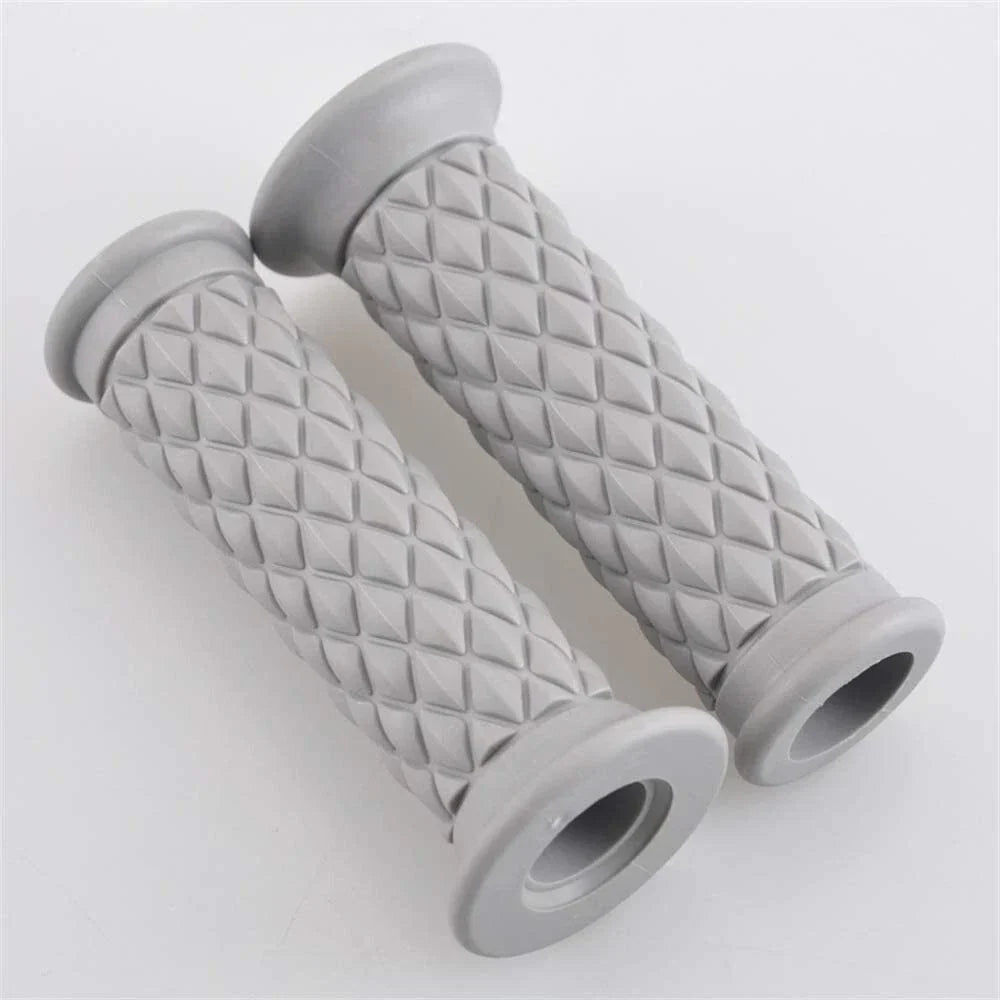 Rubber Hand Grips for Grey Black Motorcycle Motocross Dirtbike (AU)