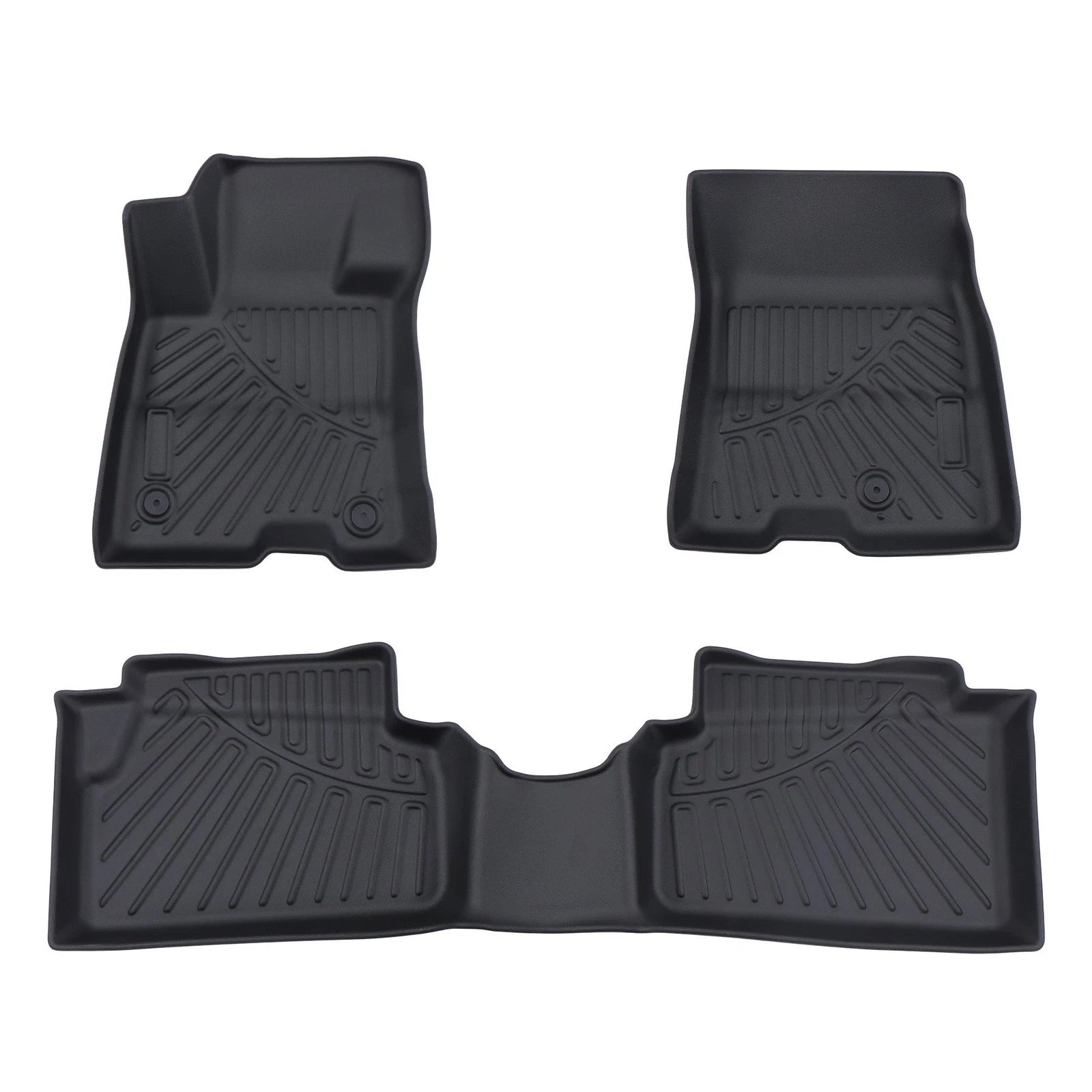 Set of 3 Floor Mats Liners for Ford Maverick Hybrid (2022–2026) Black TPE