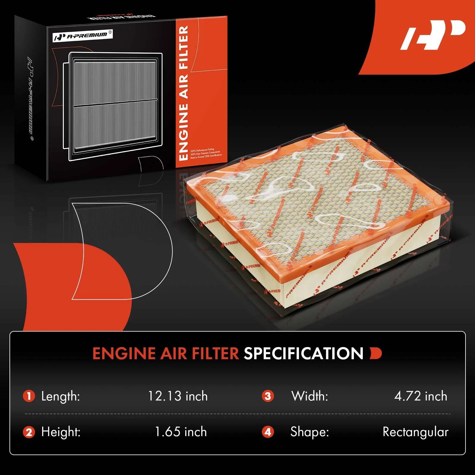 Set of 4 Engine Air Filters for Mercedes-Benz C32 SLK32 AMG (2002–2004)