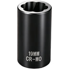 Set of 4 Black Nut Extractor Sockets 17mm 19mm 21mm 22mm