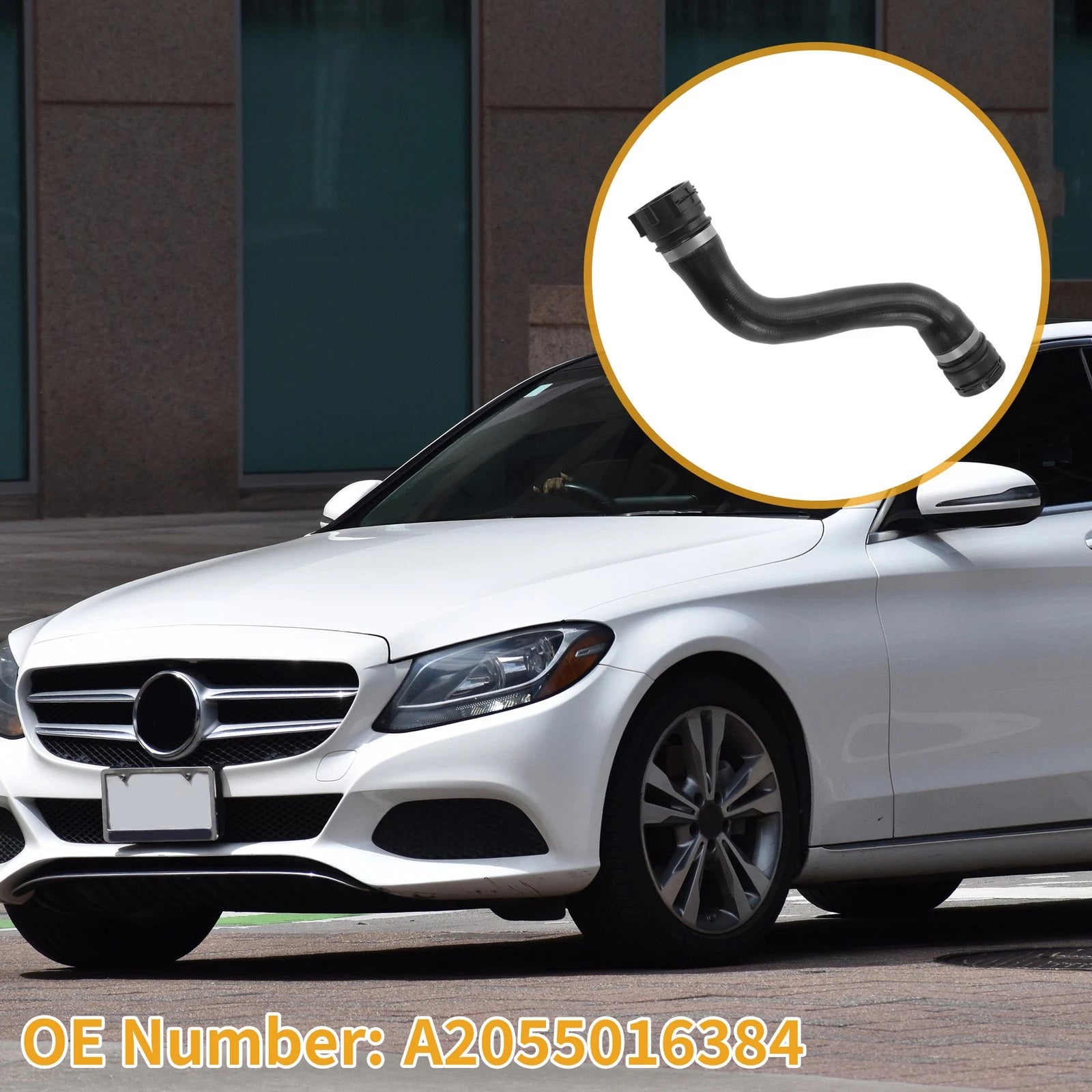 Radiator Hose for Mercedes-Benz C350e (2016–2018) No.A2055016384 Rubber