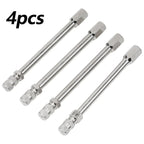 4x 100mm Metal Tire Wheel Valve Extension Cap Stem for Car Truck Van