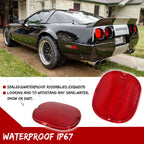 Set of 4 Red Tail Light Lenses for Chevy Corvette C4 (1990–1996)