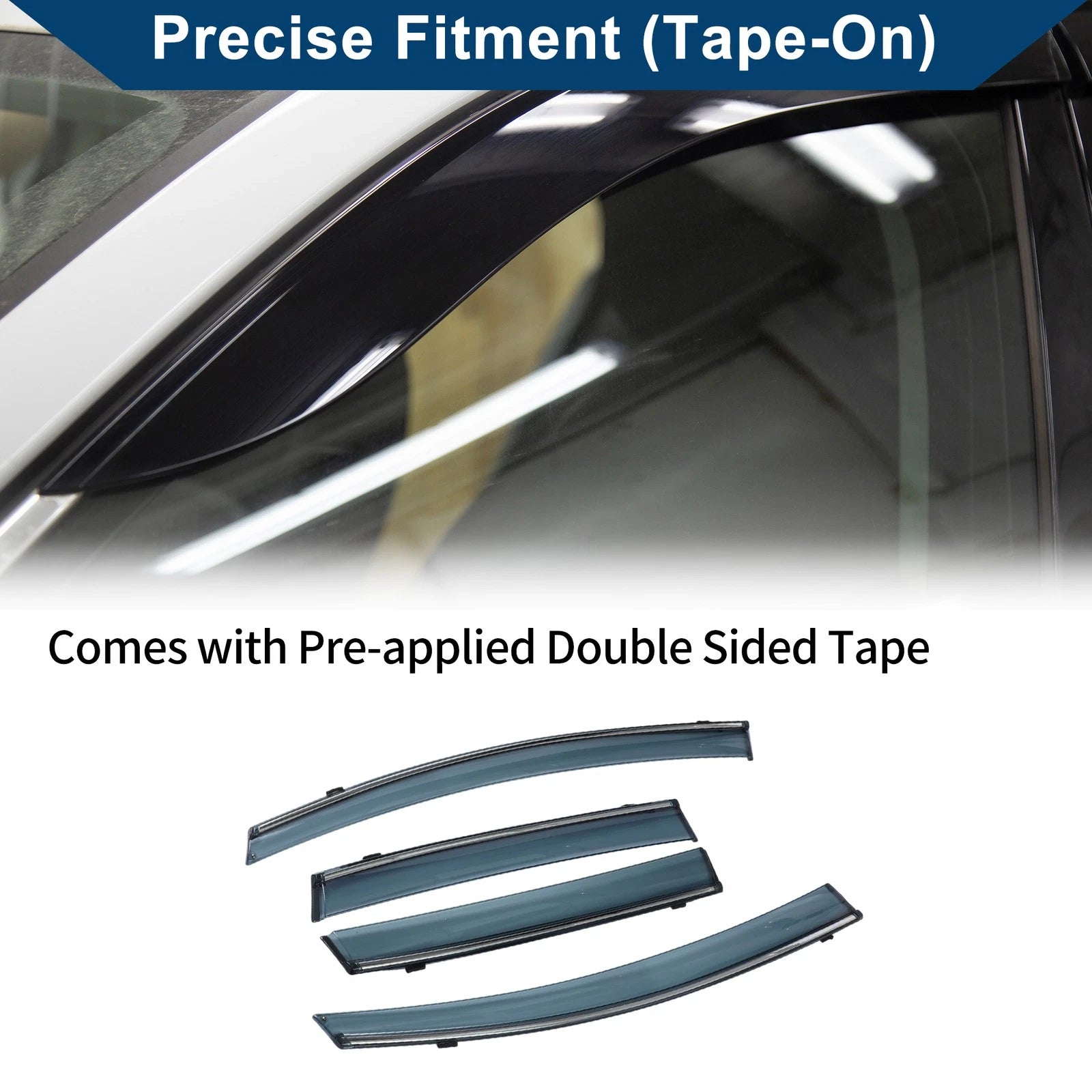 Set of 4 Window Deflectors for Honda Fit (2009–2014)