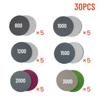 Sanding Discs Set of 6 800 1000 1200 1500 2000 3000 Grit Polishing