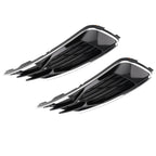 2X Front Bumper Fog Light Grille for Audi A6 C7 (2014-2018)