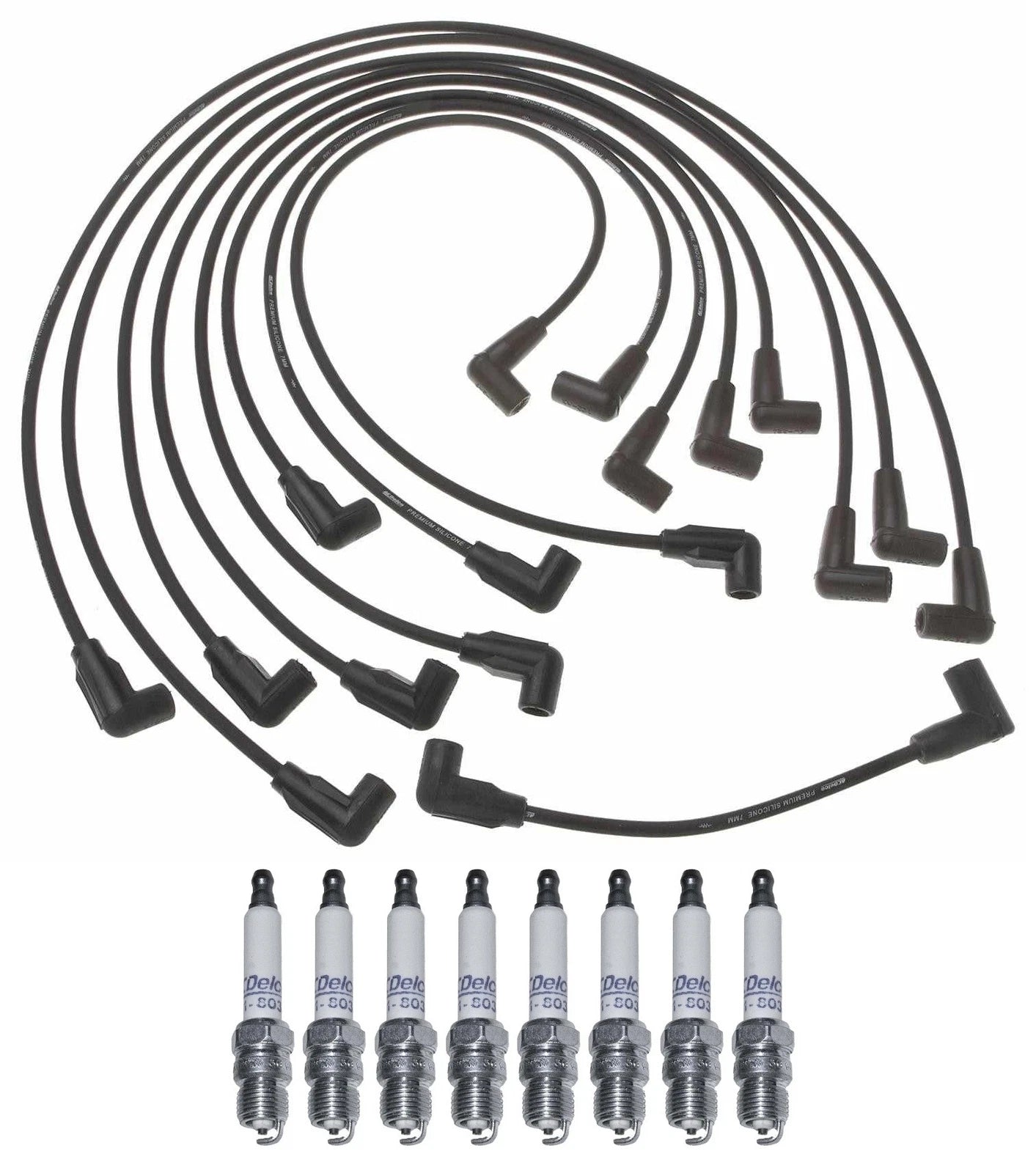 Pro Ignition Wire Set & 8 ACDelco Platinum Spark Plugs for C3500 K2500 (1996–2000)