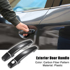 2X Car Exterior Door Handle Cover for Chevy Camaro (Carbon Fiber Pattern)