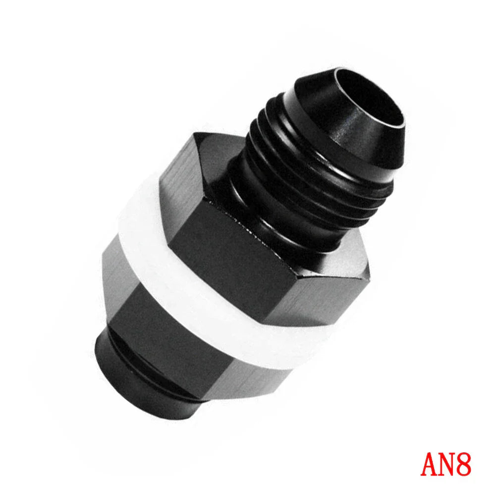 Black AN8 Flare Fuel Cell Bulkhead Fitting with Washer for Car Model