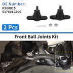 2X Front Lower Ball Joints for Hyundai Accent (2005–2010) No.K500015/517601G000