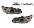 Chrome Projection Headlights Dual Function LED Light Bar for Peterbilt 386 (1990–1995)