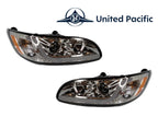 Chrome Projection Headlights Dual Function LED Light Bar for Peterbilt 386 (1990–1995)