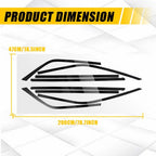 Gloss Black Chrome Delete Window Cover Decal for Chrysler 300 (2011â2023)