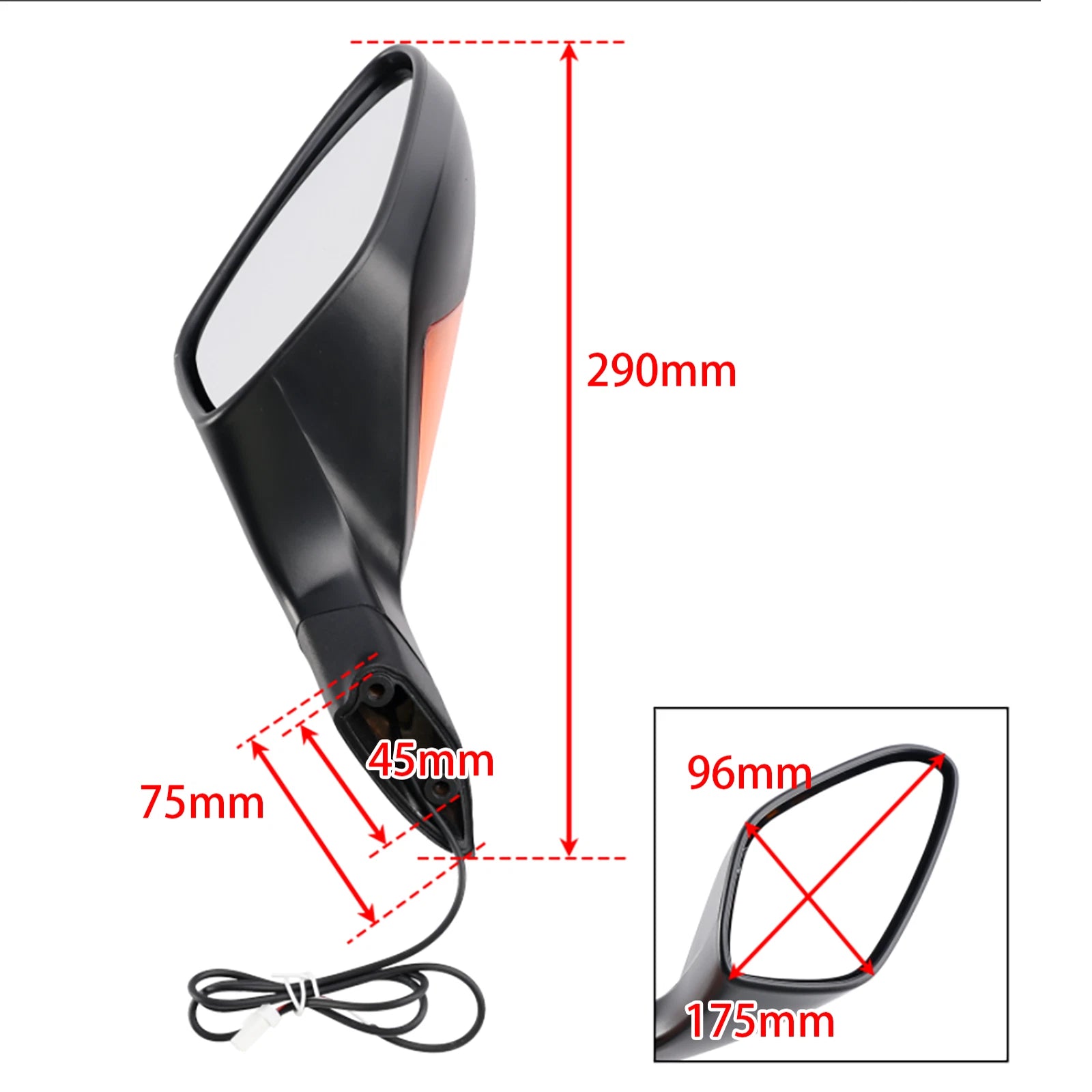 Rearview Mirrors 8000B7481 8000B7482 for MV Agusta F3 800 F3 675 (2012–2018)