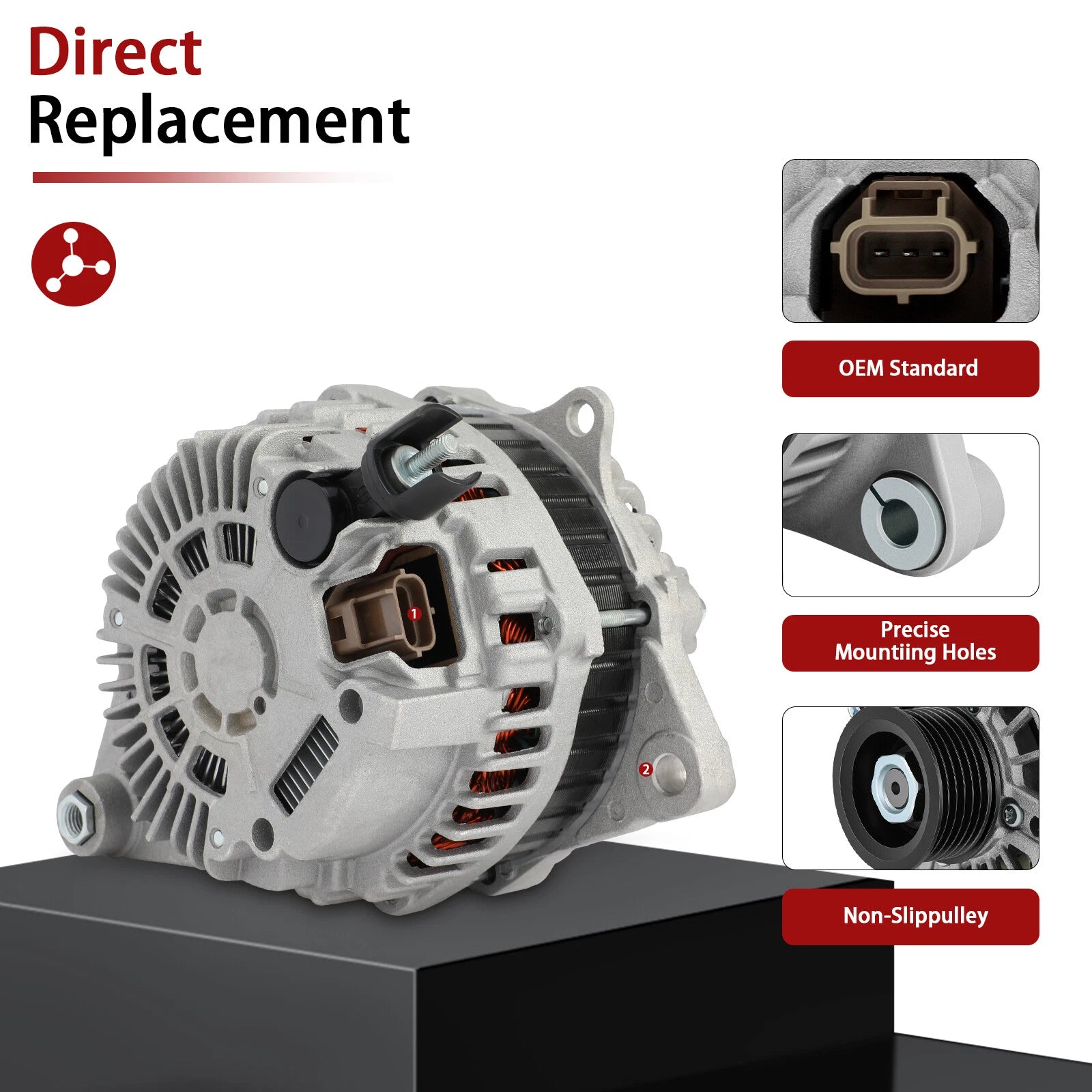 Alternator for Ford Edge, Fusion, Taurus (2007-2014)